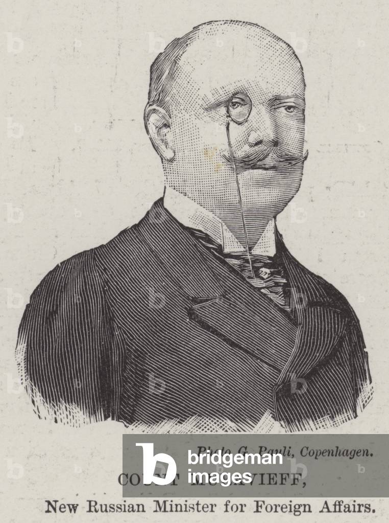 Count Muravieff, New Russian Minister for Foreign Affairs (engraving)