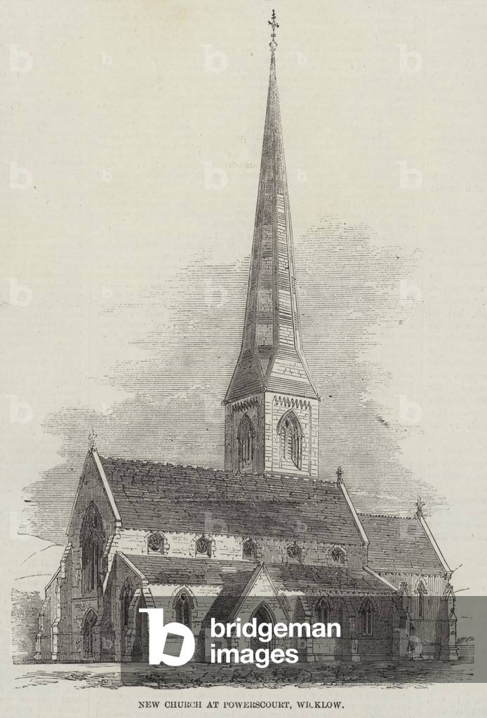 New Church at Powerscourt, Wicklow (engraving)