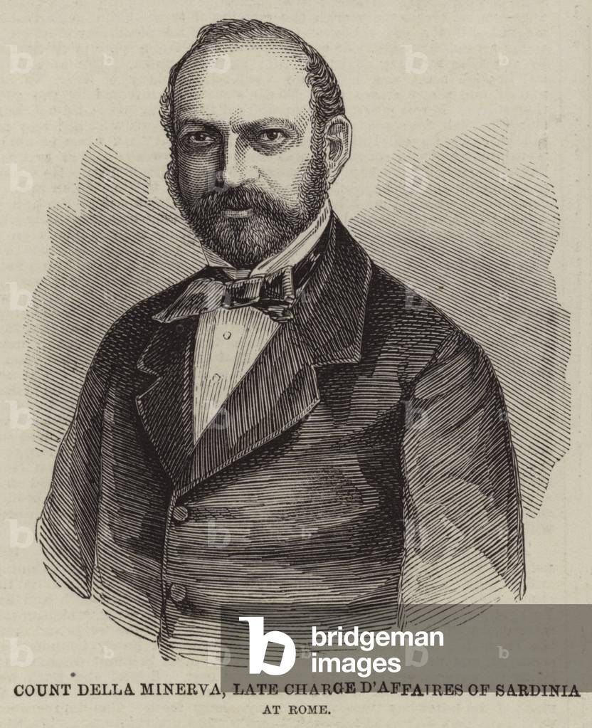 Count della Minerva, Late Charge d'Affaires of Sardinia, at Rome (engraving)