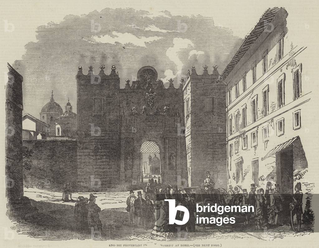English Protestant Place of Worship at Rome (engraving)