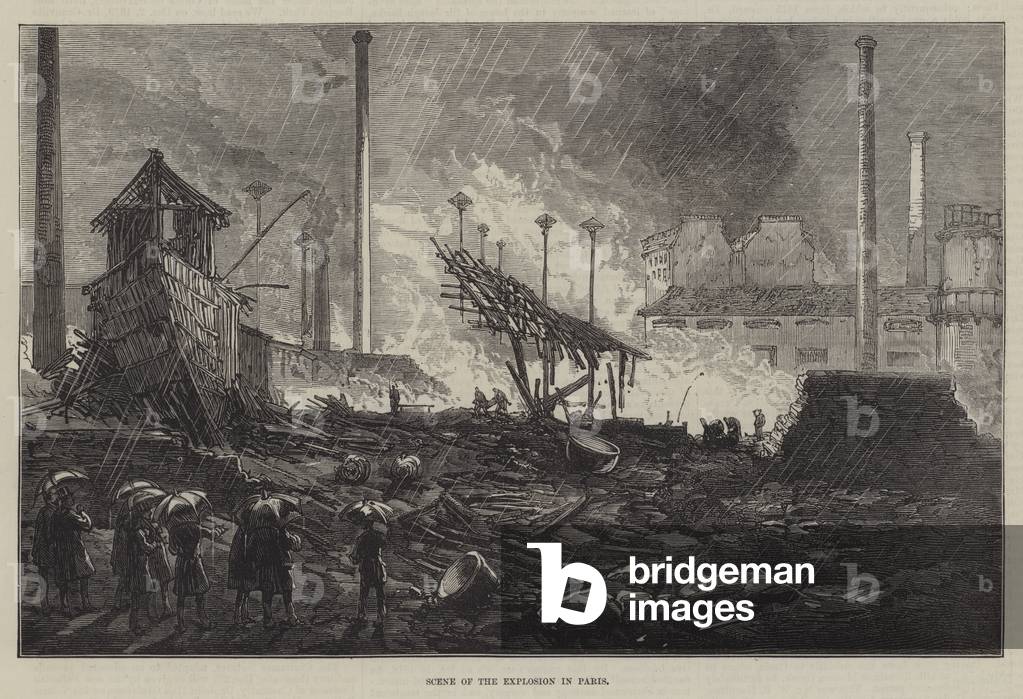 Scene of the Explosion in Paris (engraving)