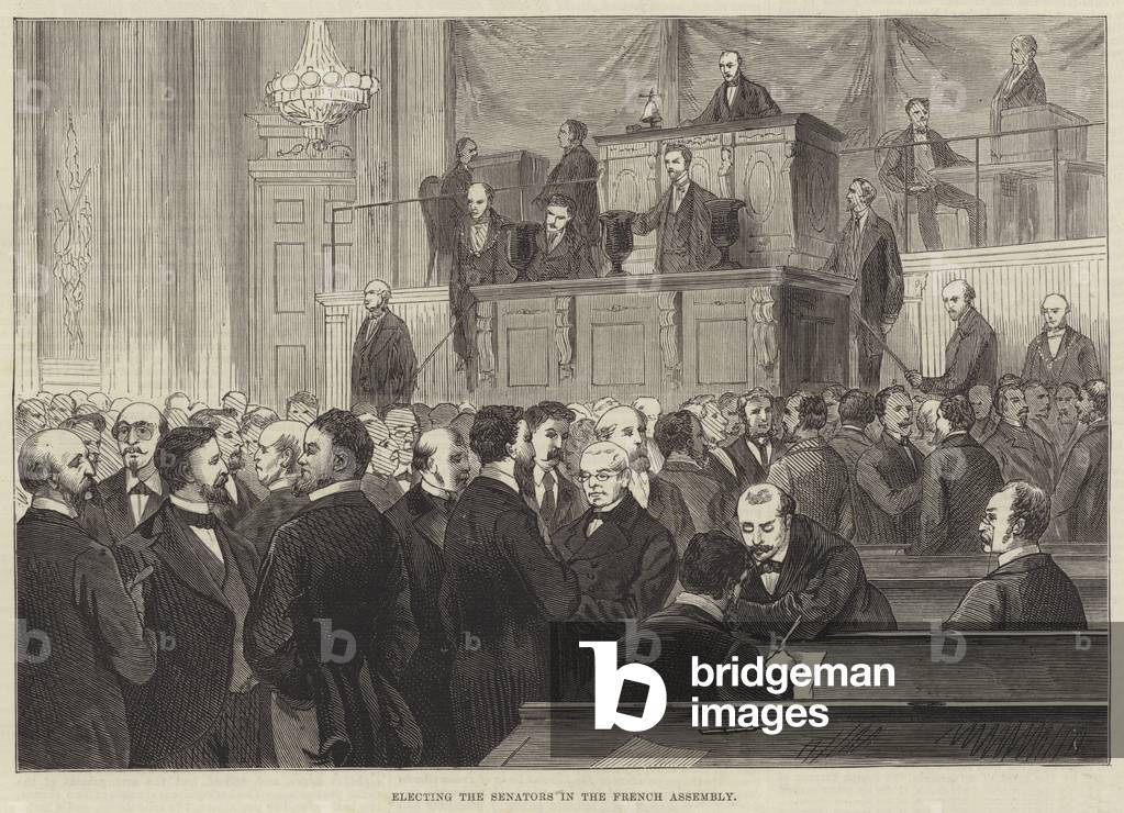 Electing the Senators in the French Assembly (engraving)