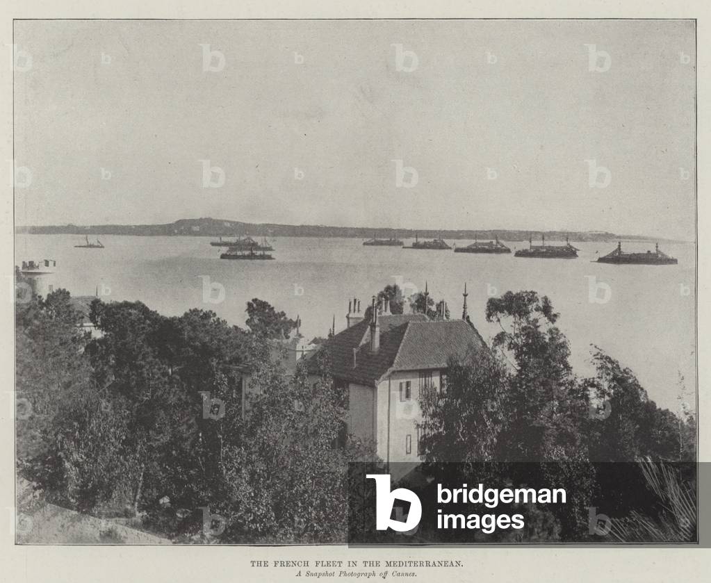 The French Fleet in the Mediterranean (b/w photo)