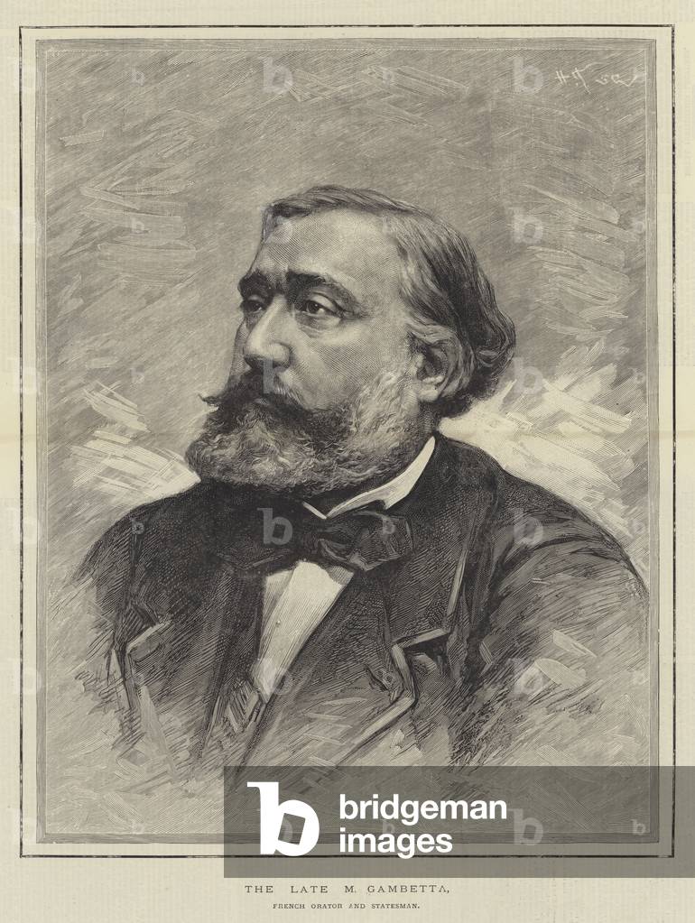 The late M Gambetta, French Orator and Statesman (engraving)