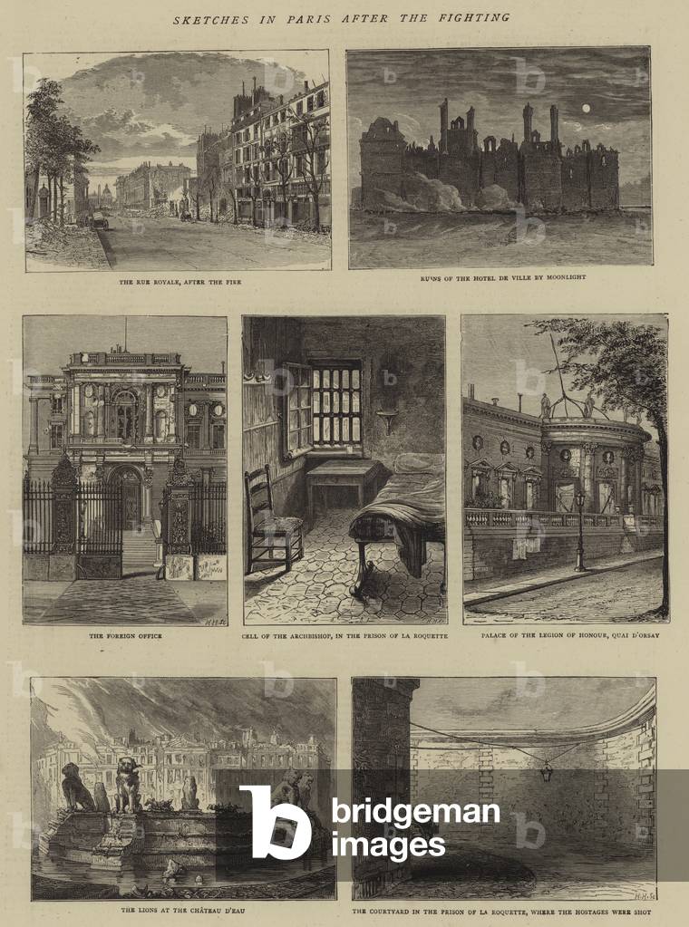Sketches in Paris after the Fighting (engraving)