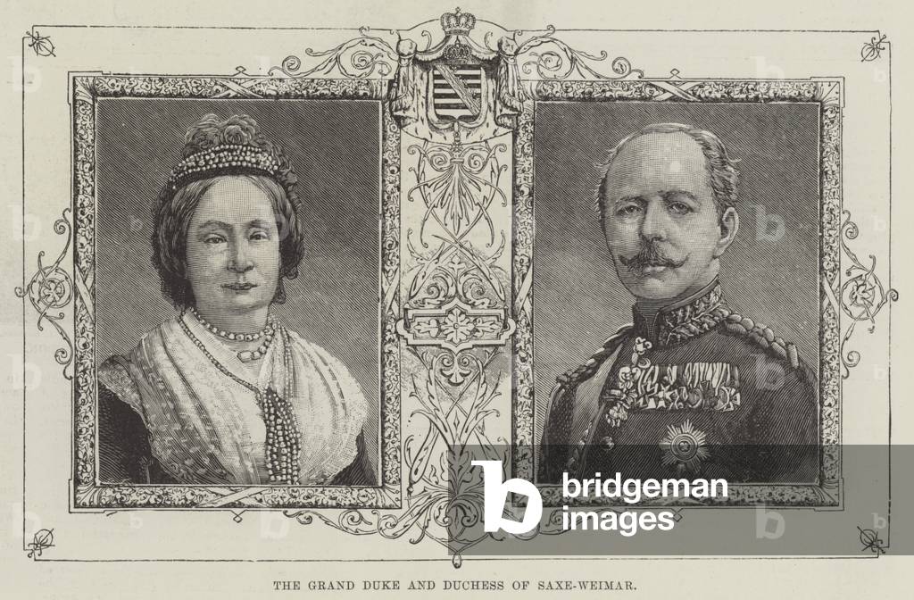 The Grand Duke and Duchess of Saxe-Weimar (engraving)