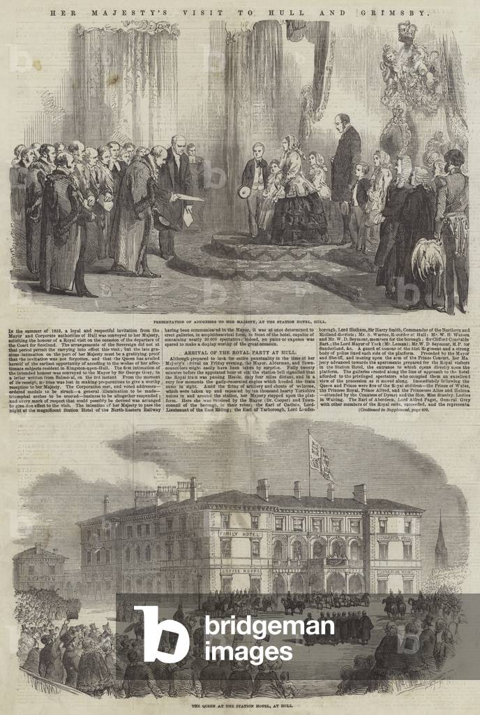 Her Majesty's Visit to Hull and Grimsby (engraving)