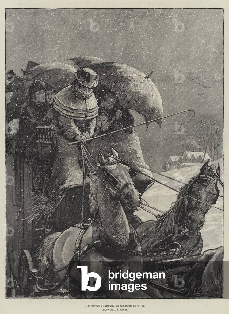 A Christmas Journey as we used to do it (engraving)
