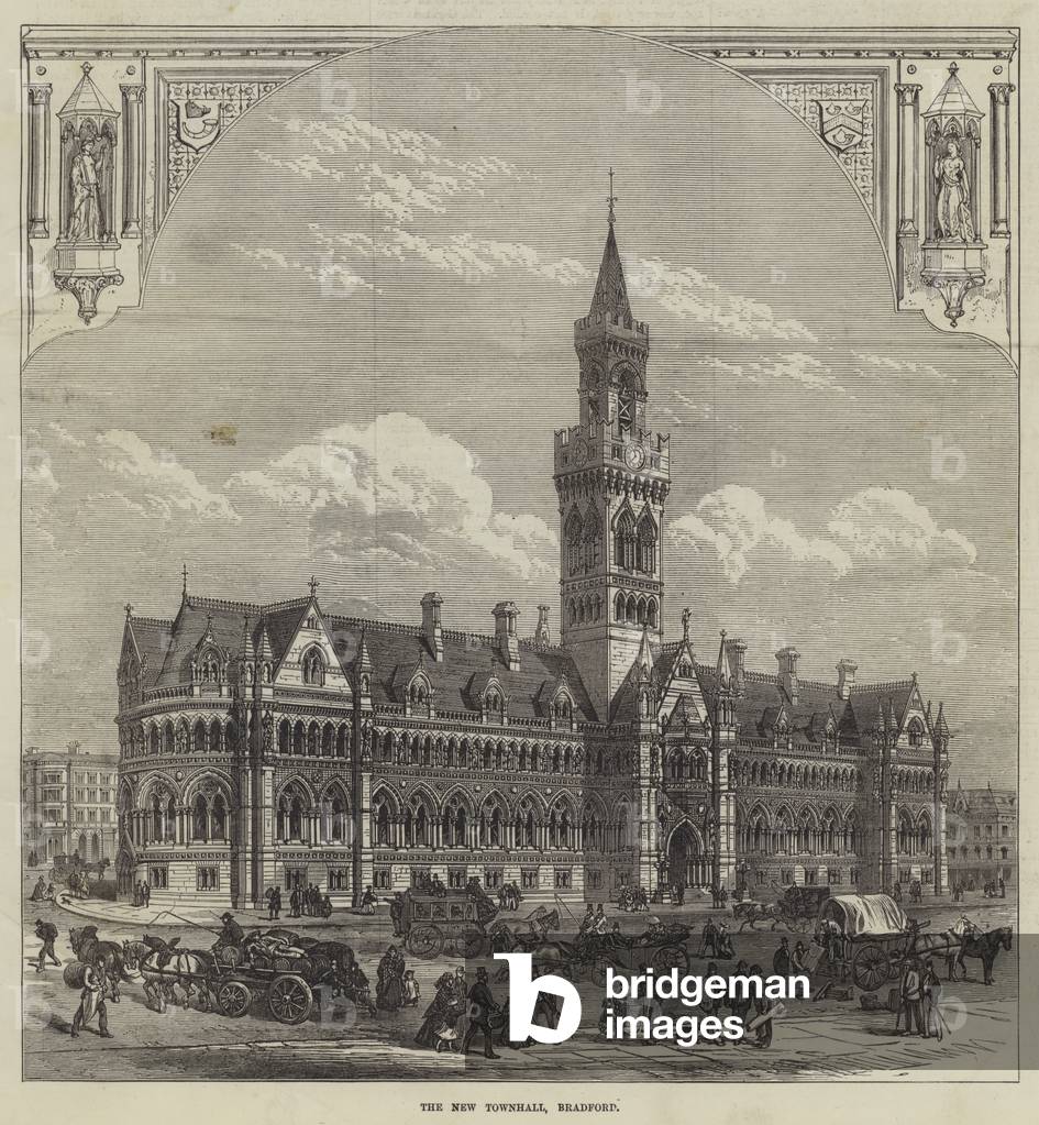 The New Townhall, Bradford (engraving)