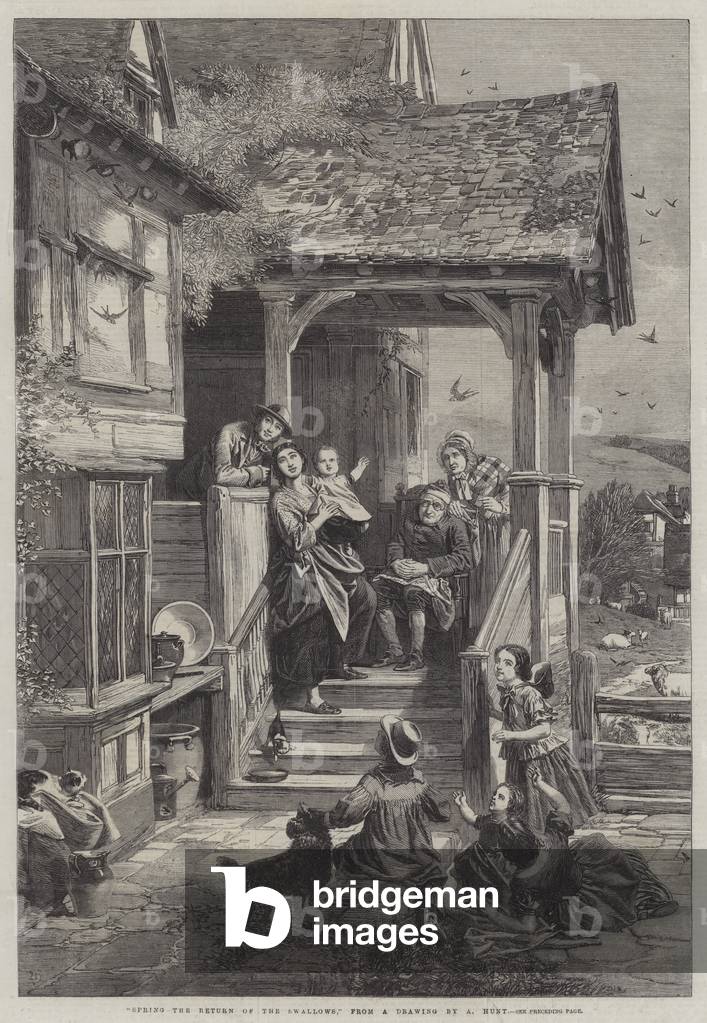 Spring, the Return of the Swallows (engraving)