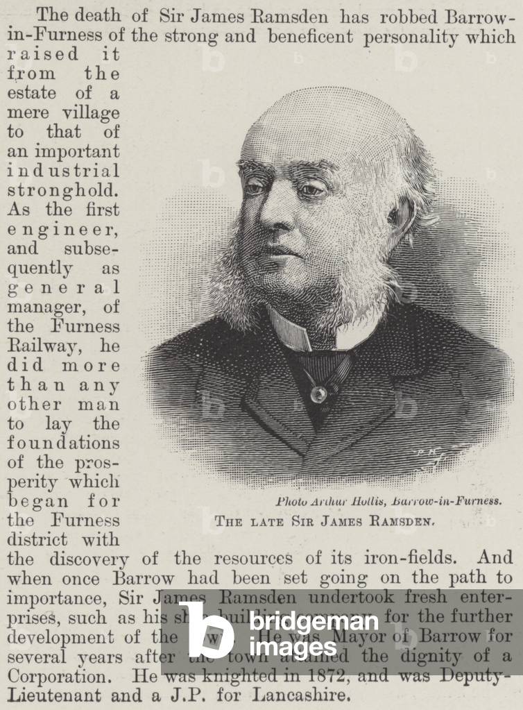 The late Sir James Ramsden (engraving)