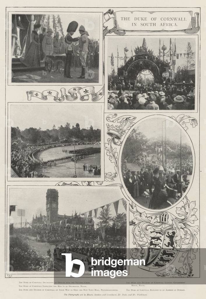 The Duke of Cornwall in South Africa (b/w photo)