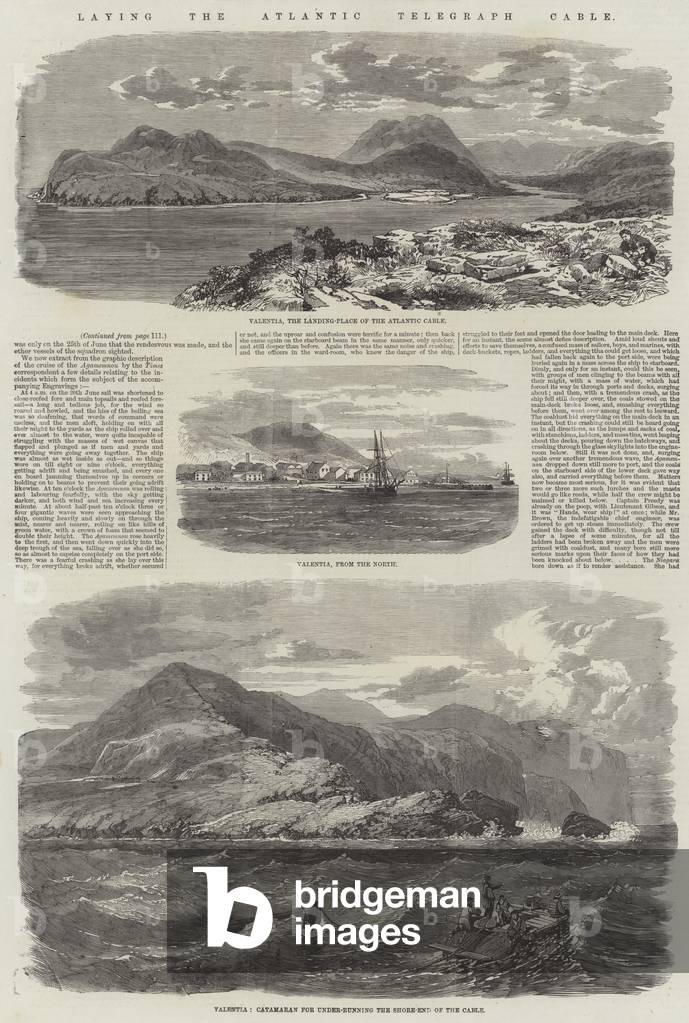 Laying the Atlantic Telegraph Cable (engraving)