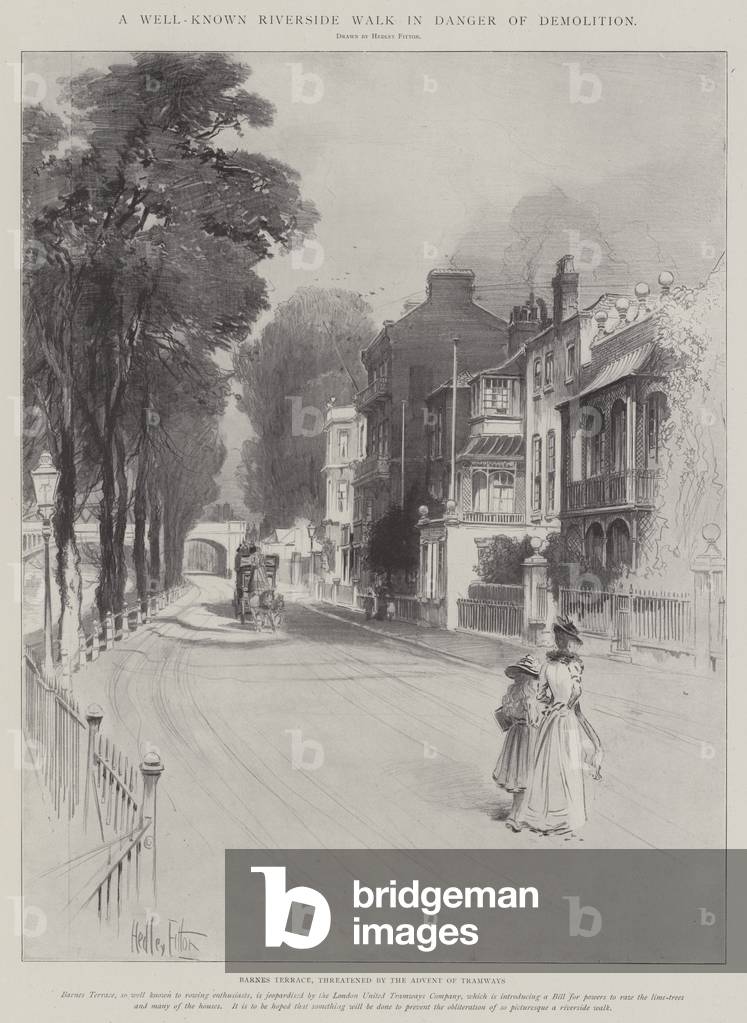 A Well-Known Riverside Walk in Danger of Demolition (litho)