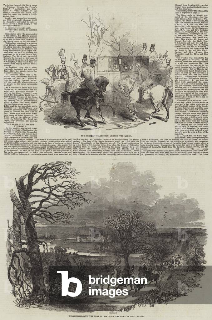 The Queen's Visit to Strathfieldsaye (engraving)