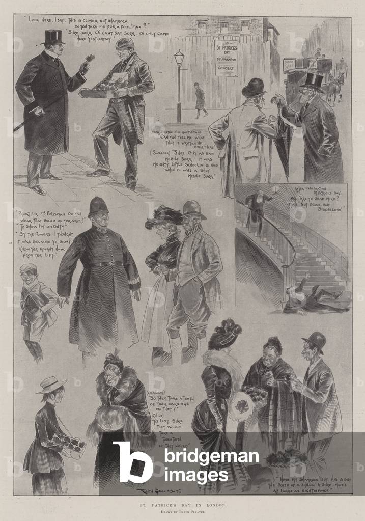 St Patrick's Day in London (engraving)