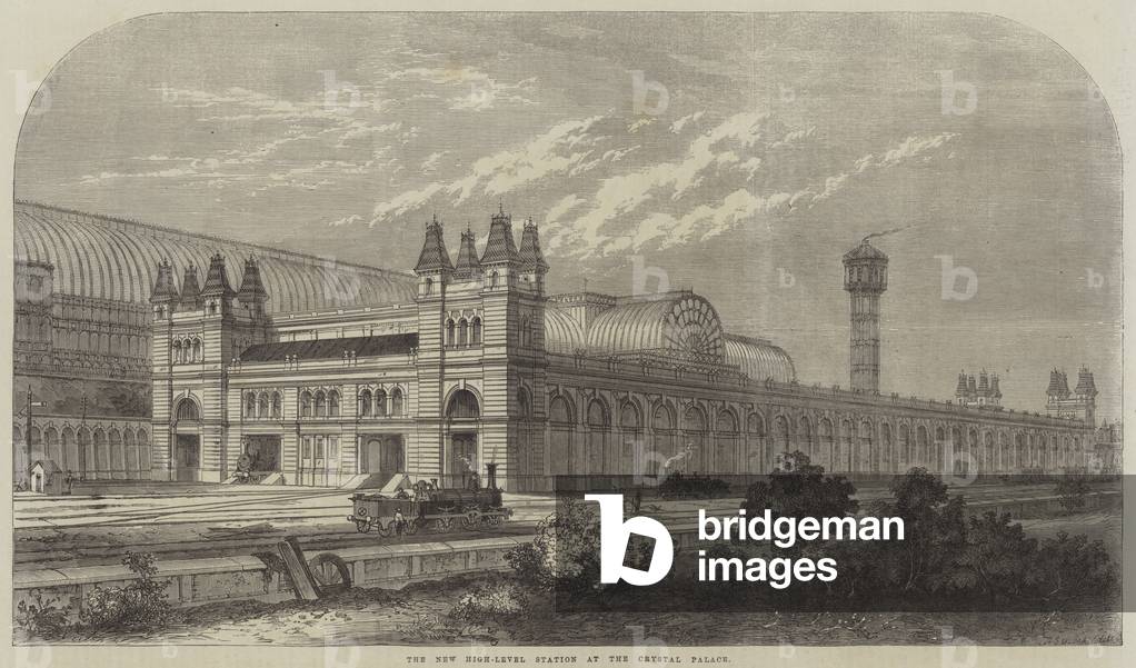 The New High-Level Station at the Crystal Palace (engraving)