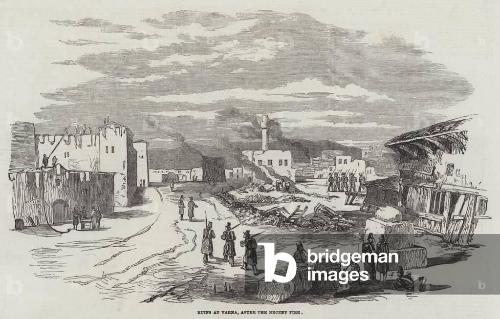 Ruins at Varna, after the Recent Fire (engraving)