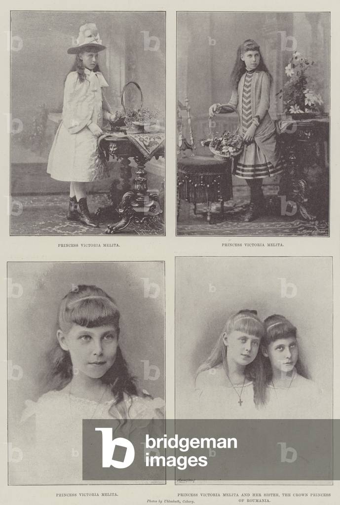 Princess Victoria Melita of Saxe-Coburg and Gotha (b/w photo)