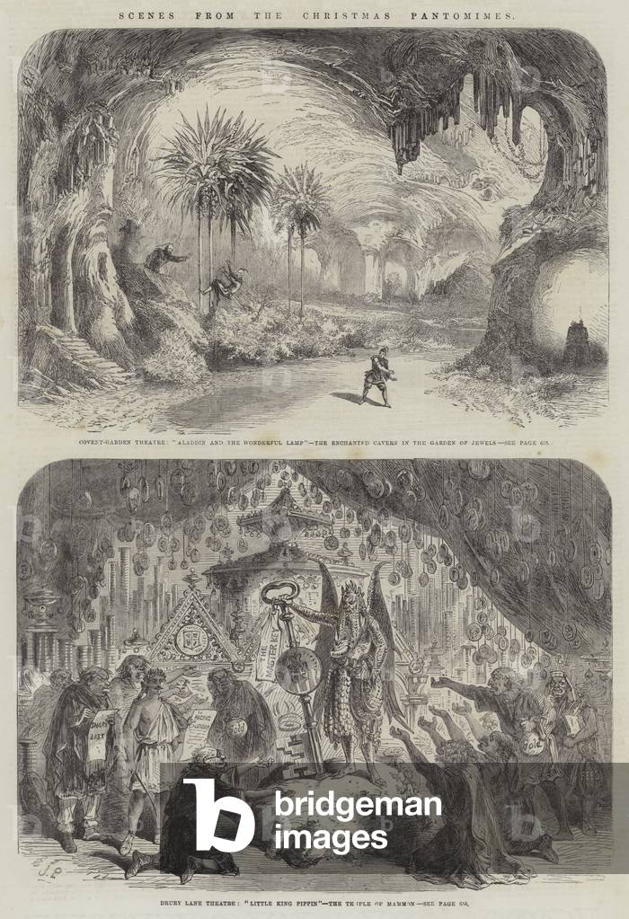 Scenes from the Christmas Pantomimes (engraving)