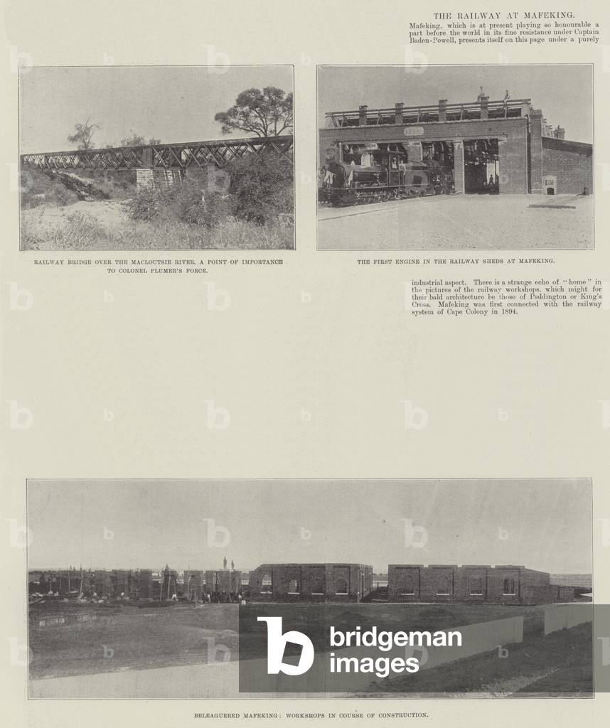 The Railway at Mafeking (b/w photo)