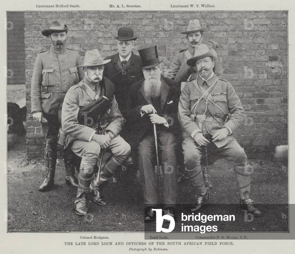 The late Lord Loch and Officers of the South African Field Force (b/w photo)