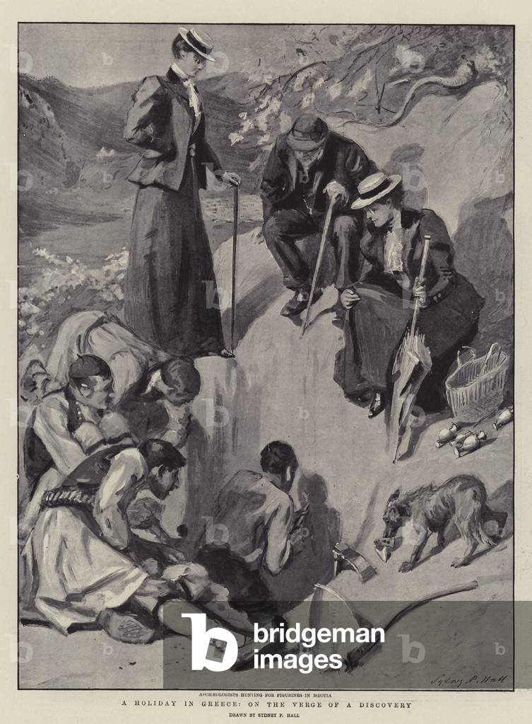 A Holiday in Greece, on the Verge of a Discovery (litho)