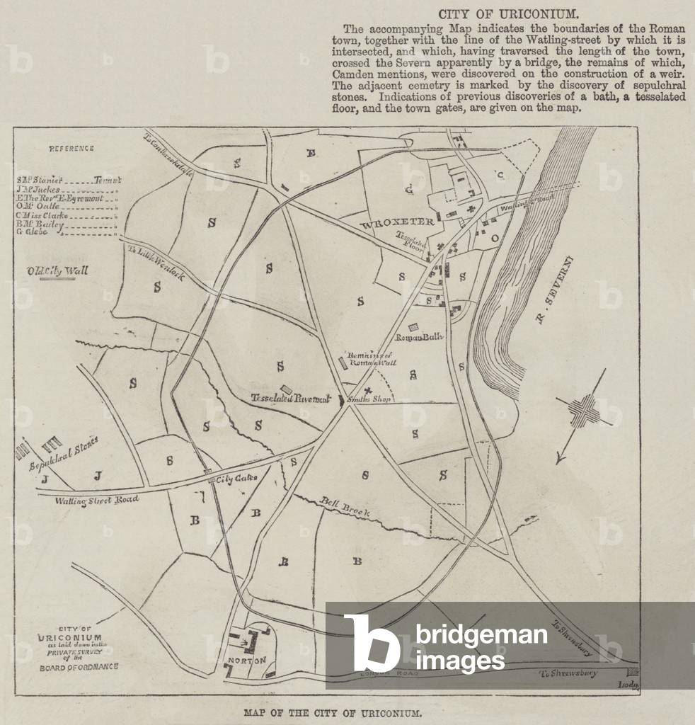 Map of the City of Uriconium (engraving)