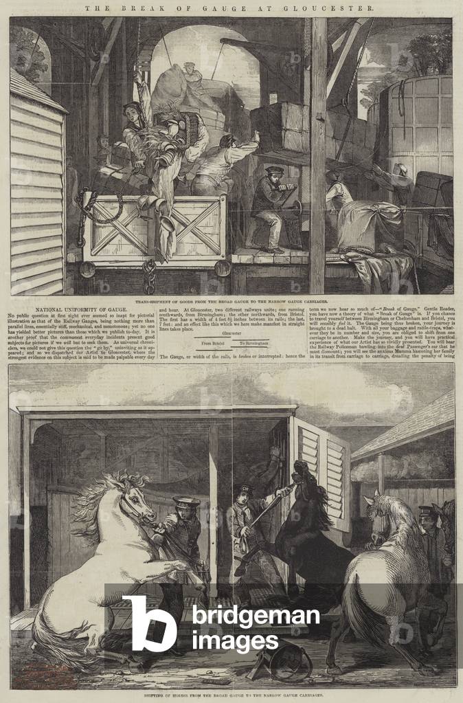 The Break of Gauge at Gloucester (engraving)