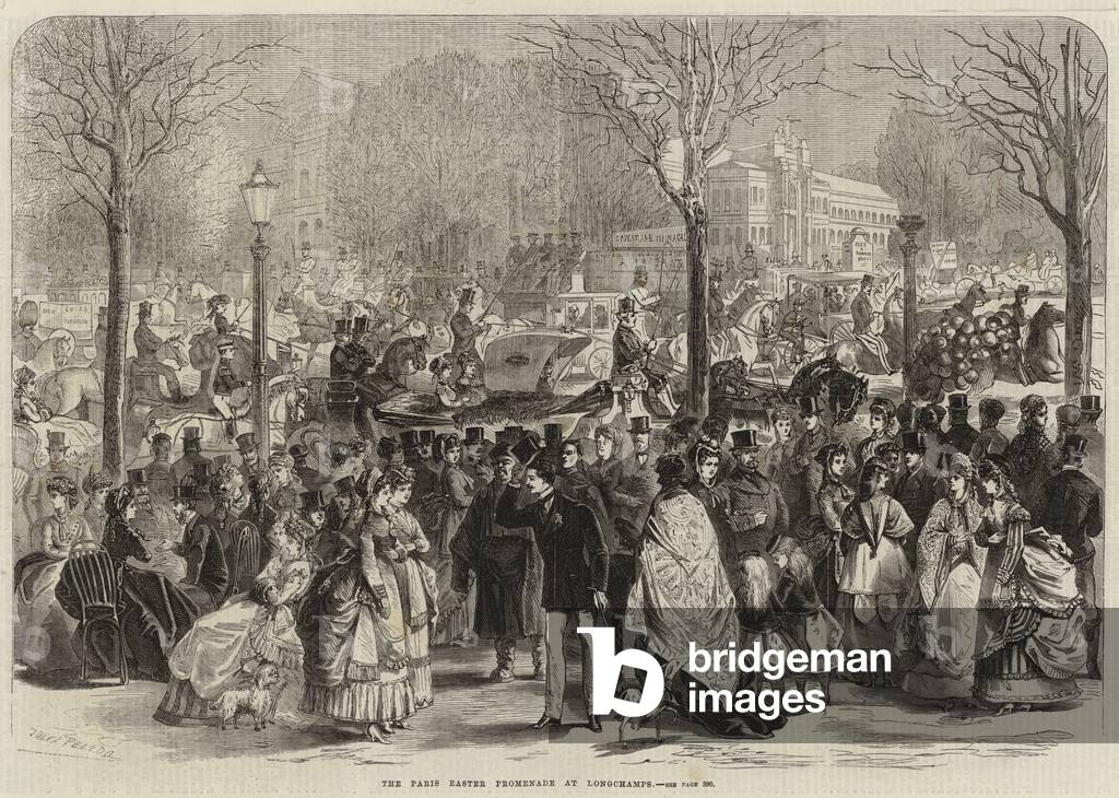 The Paris Easter Promenade at Longchamps (engraving)