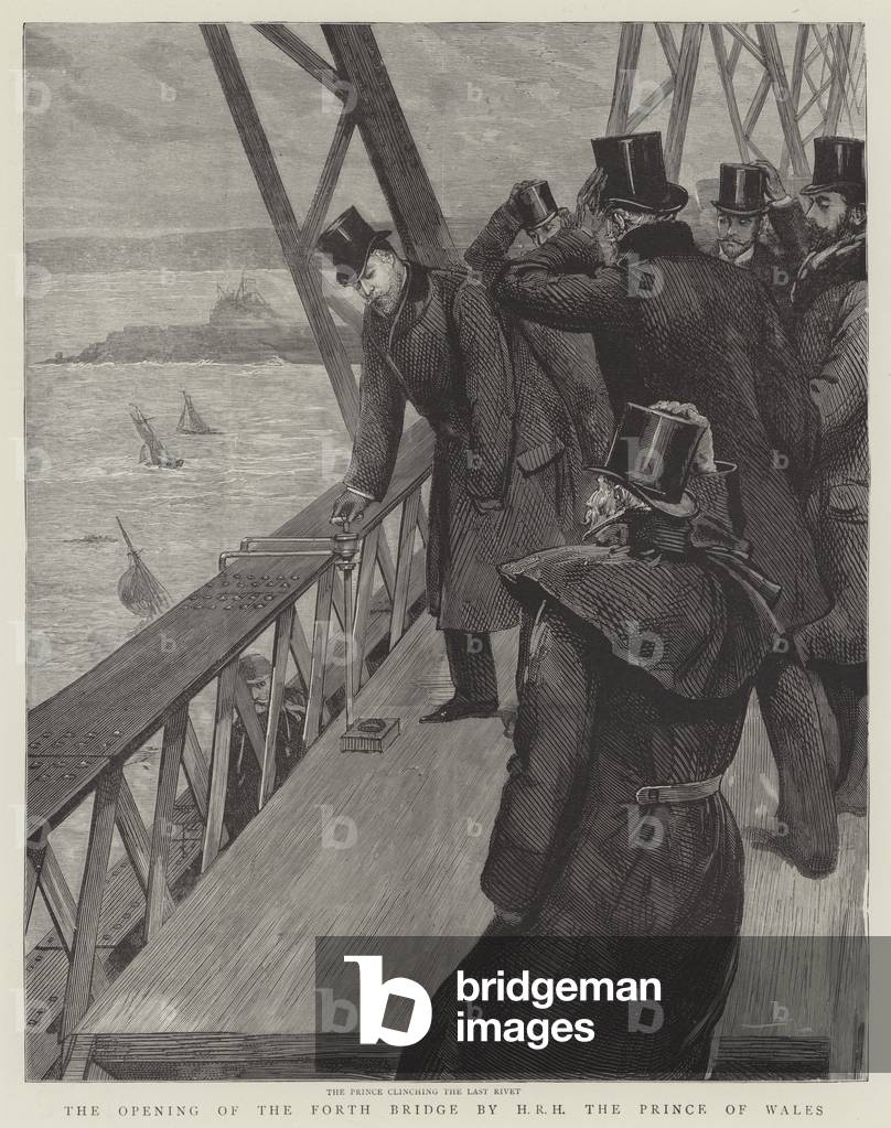 The Opening of the Forth Bridge by HRH the Prince of Wales (engraving)