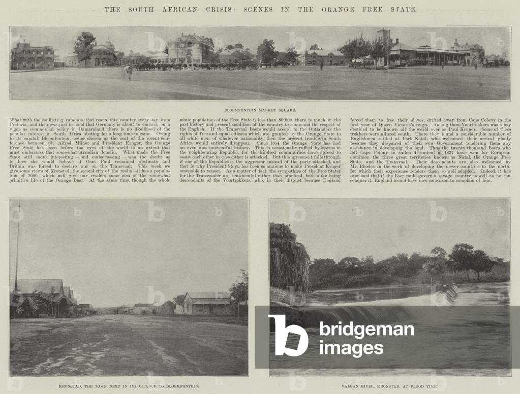 The South African Crisis, Scenes in the Orange Free State (litho)