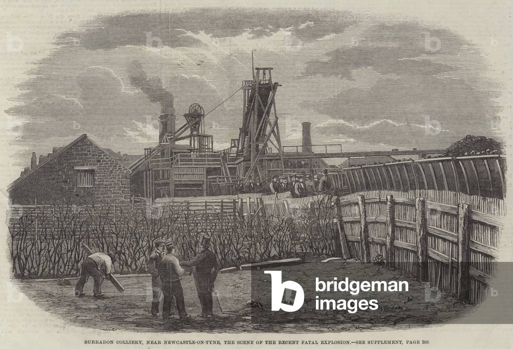 Burradon Colliery, near Newcastle-on-Tyne, the Scene of the Recent Fatal Explosion (engraving)