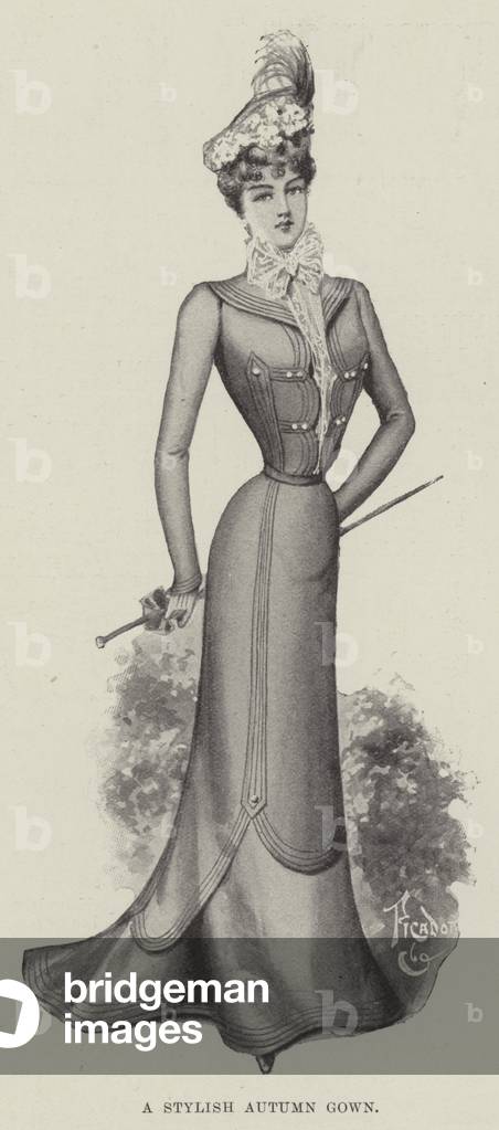 A Stylish Autumn Gown (litho)