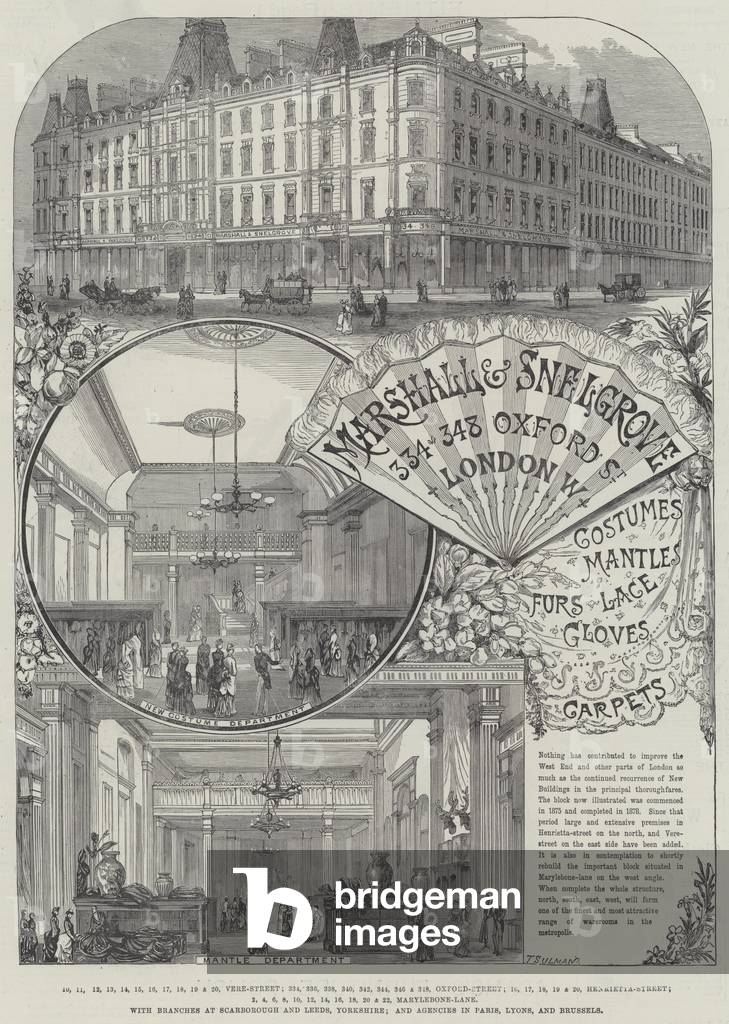 Advertisement, Marshall and Snelgrove (engraving)