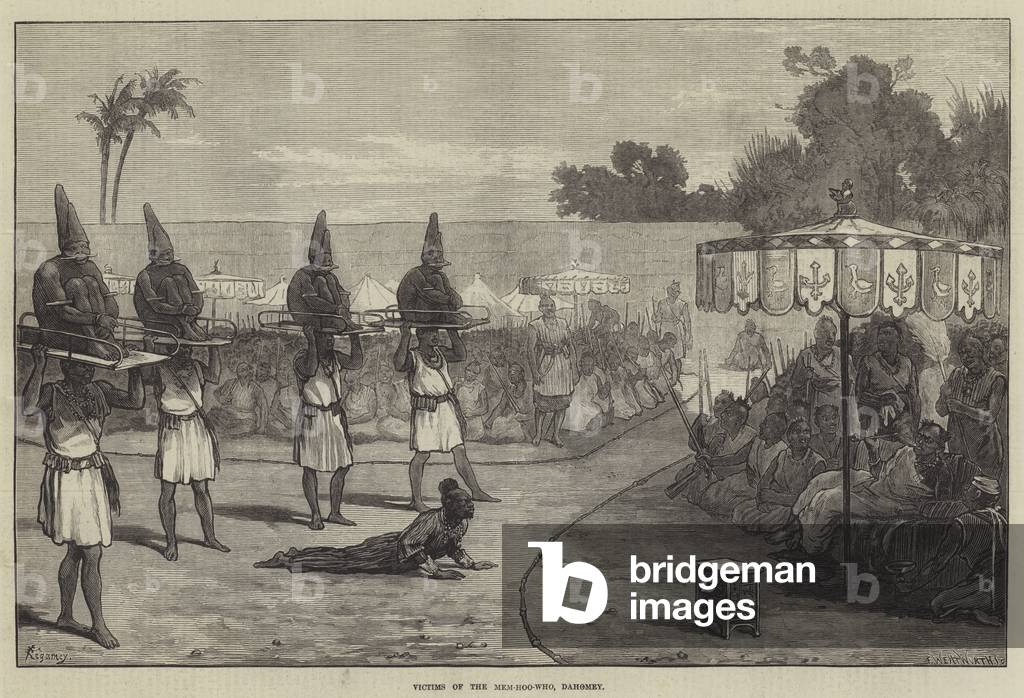 Victims of the Mem-hoo-who, Dahomey (engraving)
