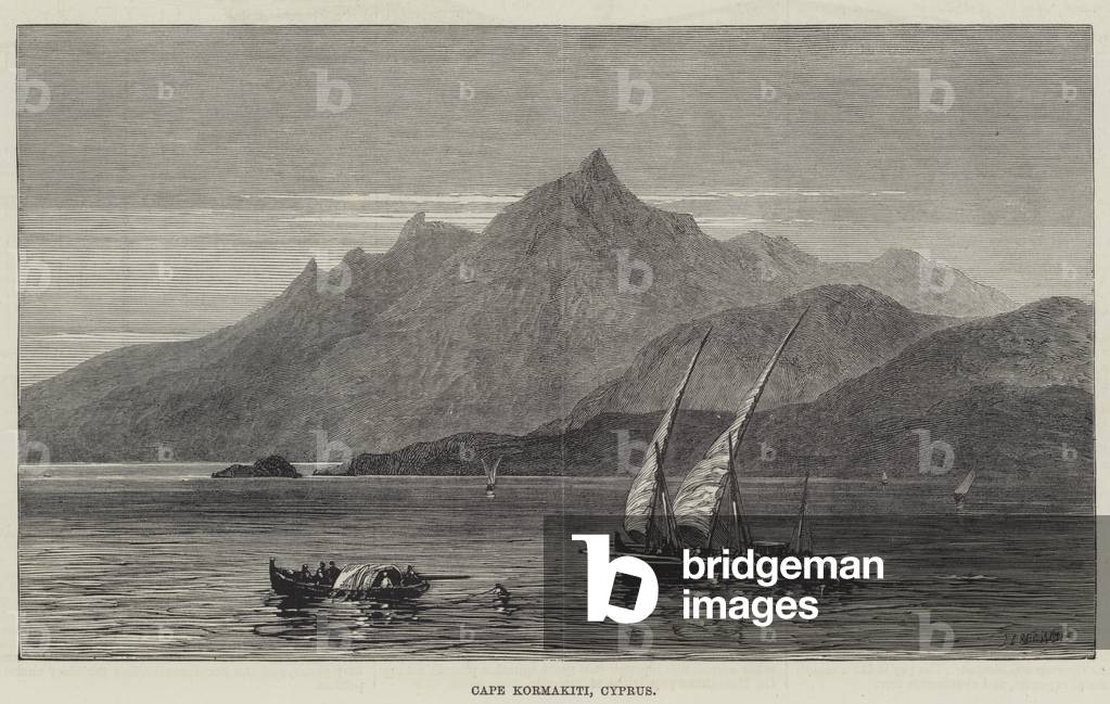 Cape Kormakiti, Cyprus (engraving)