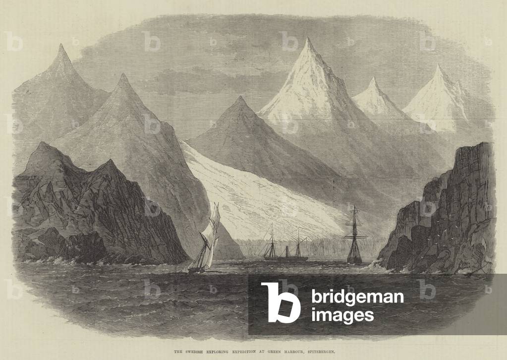 The Swedish Exploring Expedition at Green Harbour, Spitzbergen (engraving)