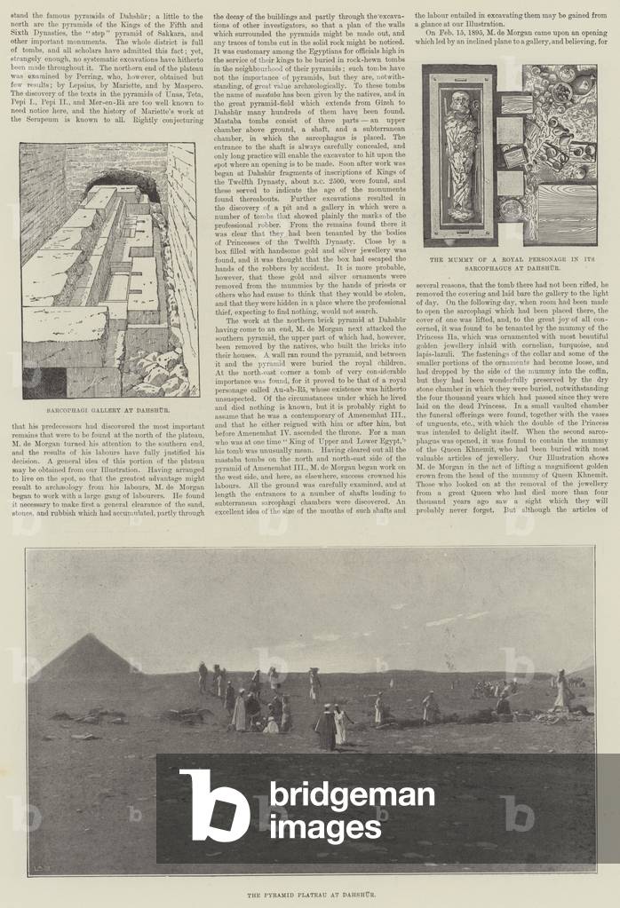 M de Morgan's Discoveries at Dahshur (engraving)