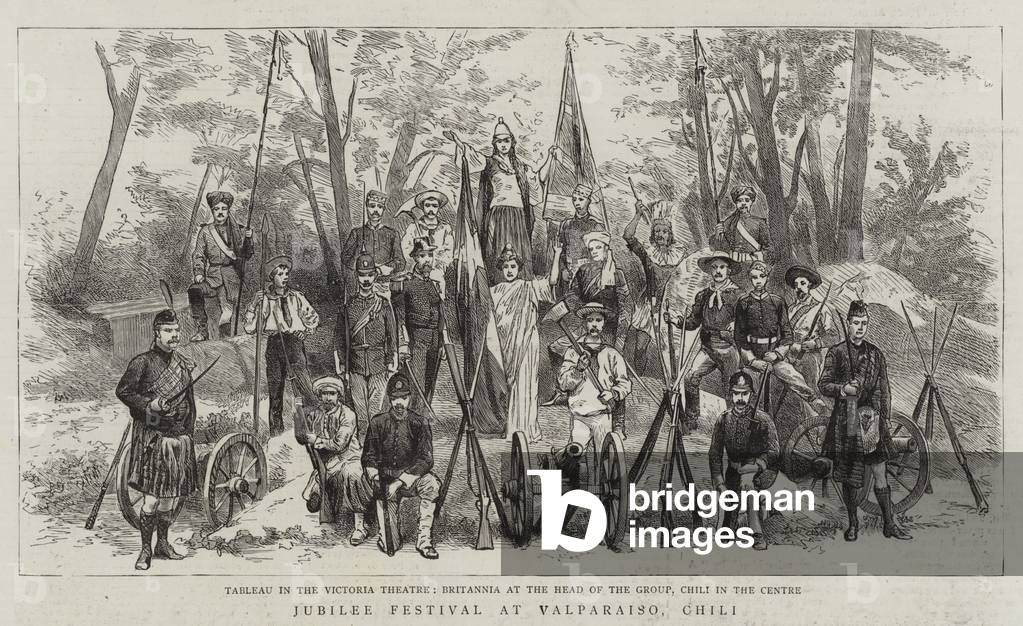 Jubilee Festival at Valparaiso, Chili (engraving)