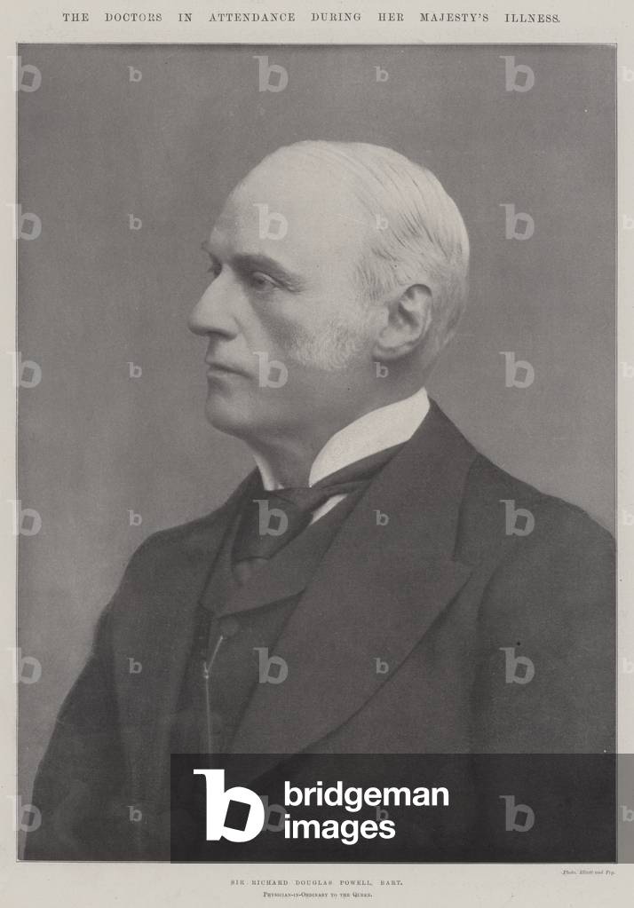 The Doctors in Attendance during Her Majesty's Illness (b/w photo)