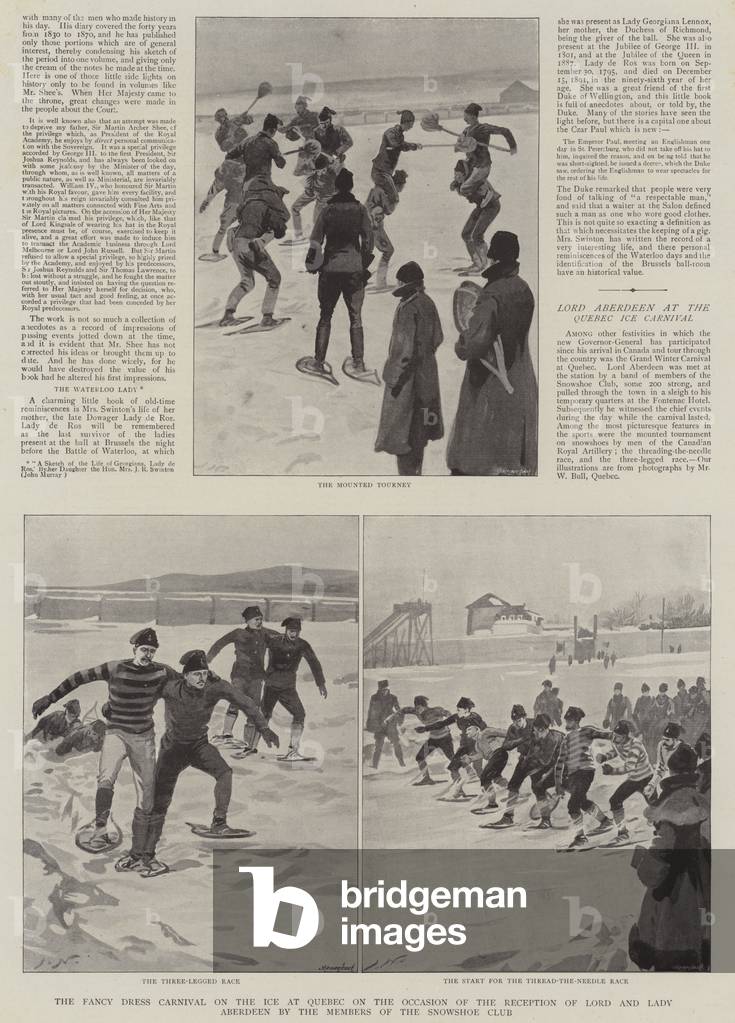 Fancy Dress Carnival on the ice at Quebec (engraving)
