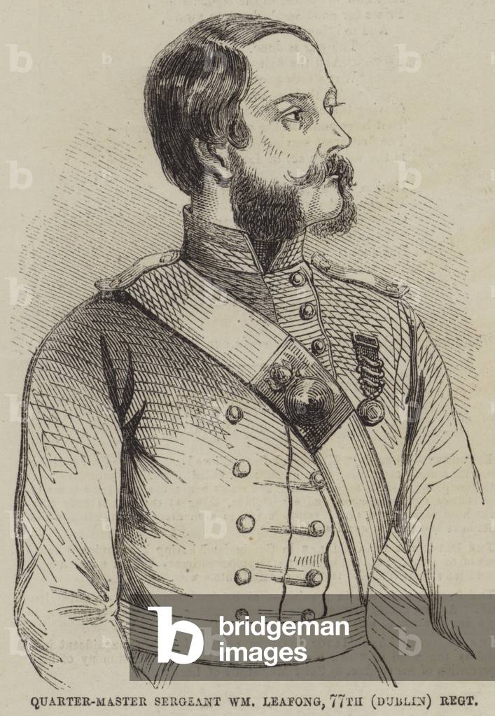 Quarter-Master Sergeant William Leafong, 77th (Dublin) Regiment (engraving)