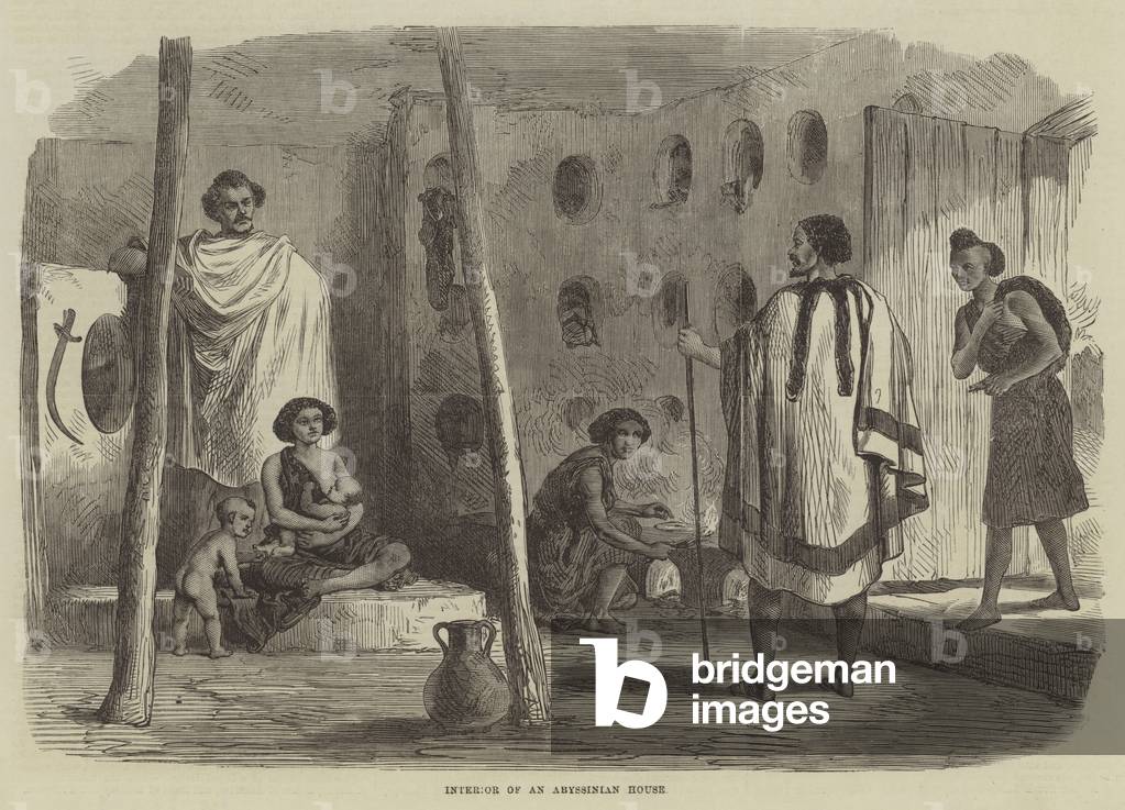 Interior of an Abyssinian House (engraving)