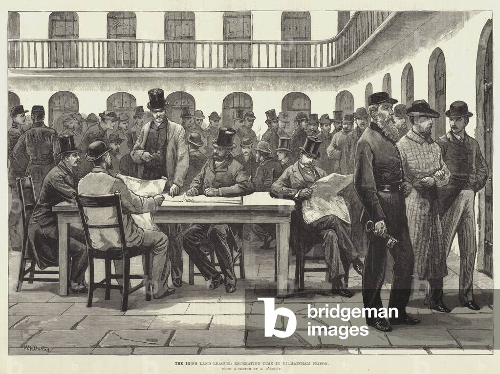 The Irish Land League, Recreation Time in Kilmainham Prison (engraving)