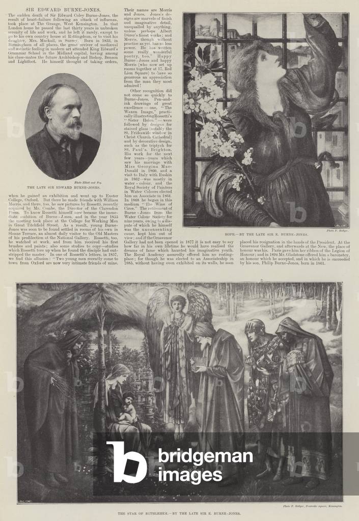 Sir Edward Burne-Jones (litho)