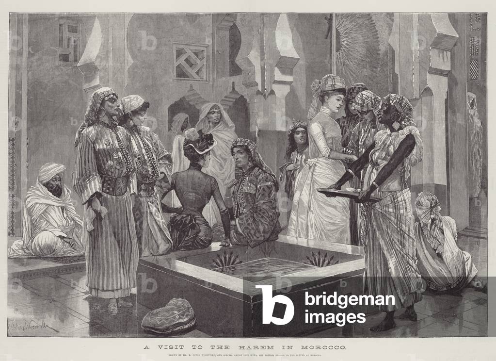 A Visit to the Harem in Morocco (engraving)