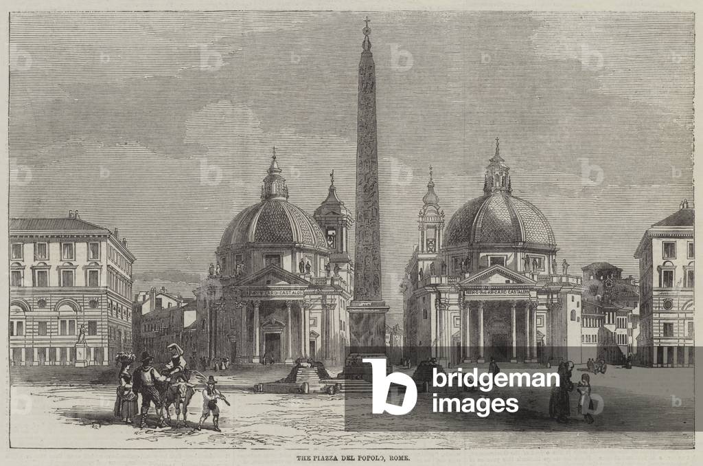 The Piazza del Popolo, Rome (engraving)