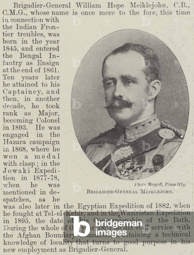 Brigadier-General Meiklejohn (engraving)