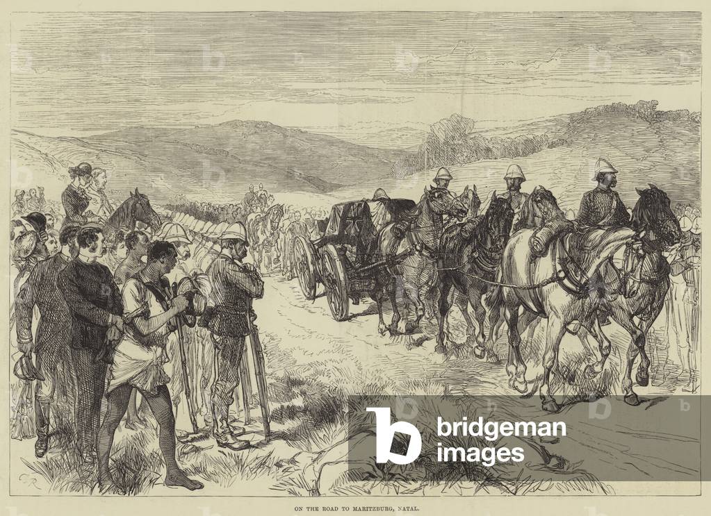 The Late Prince Imperial, on the Road to Maritzburg, Natal (engraving)